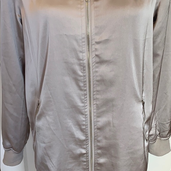 J.O.A. Satin Longline Bomber Jacket - Picture 10 of 16